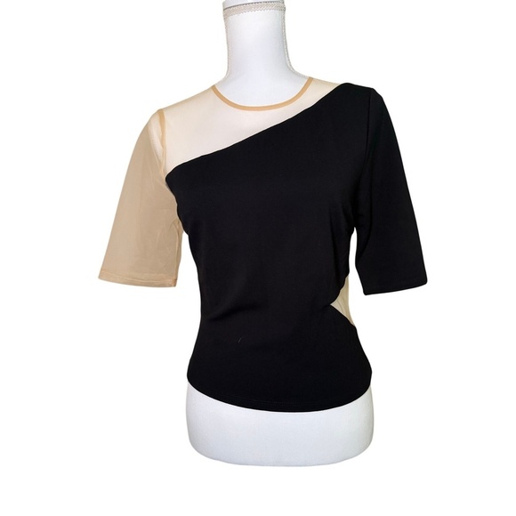 New with Tags  Anthropologie Sunday in Brooklyn Ponte Mesh Mix Top, Size Small - Picture 1 of 6